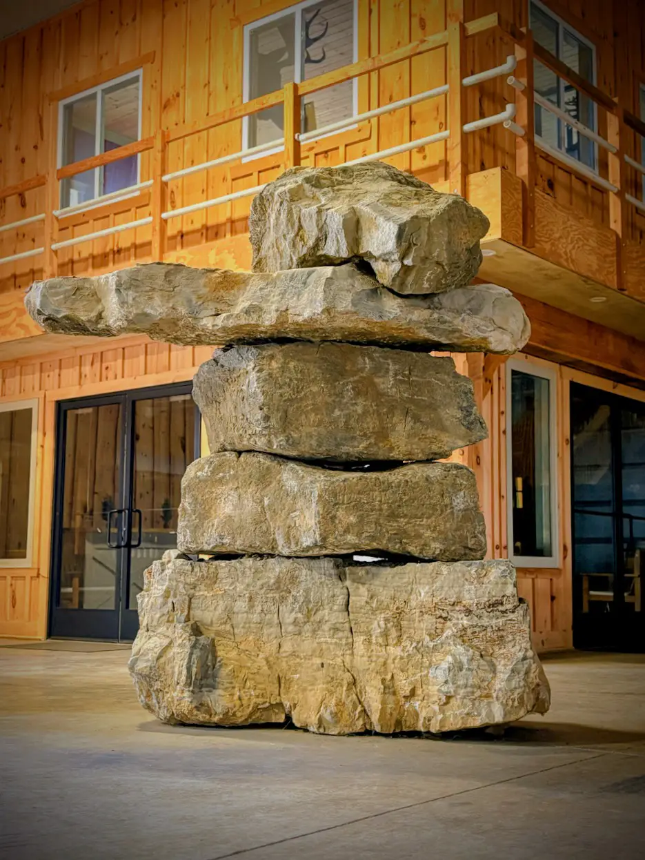 Large stones stacked on top of each other